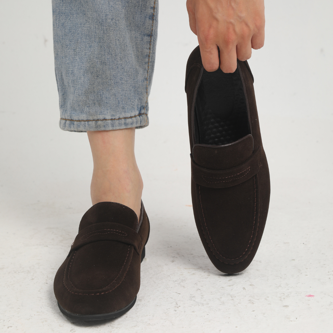 Mystique™ | Old Money Mocassins à lanières en daim